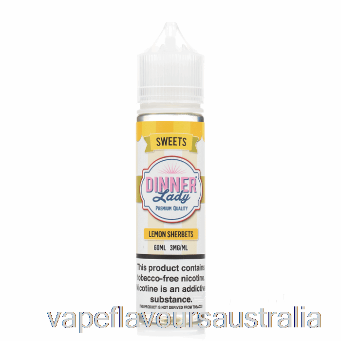 Vape Nicotine Australia Lemon Sherbets - Vape Dinner Lady E-Liquid - 60mL 3mg